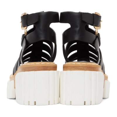 Shop Stella Mccartney Black Emilie Gladiator Heeled Sandals In 1000 Black
