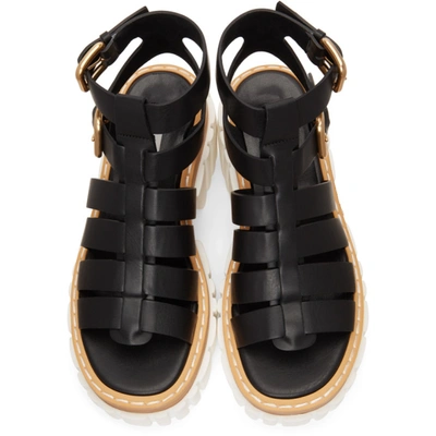 Shop Stella Mccartney Black Emilie Gladiator Heeled Sandals In 1000 Black