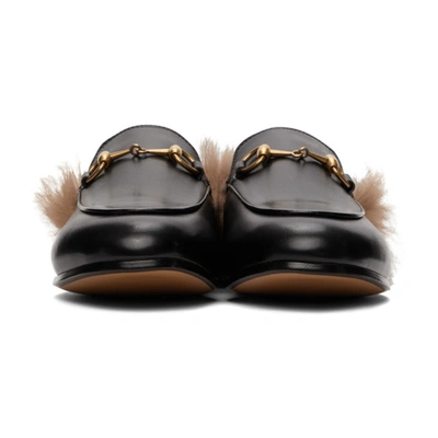 Shop Gucci Black Horsebit Slip-on Princetown Loafers In 1063 Black