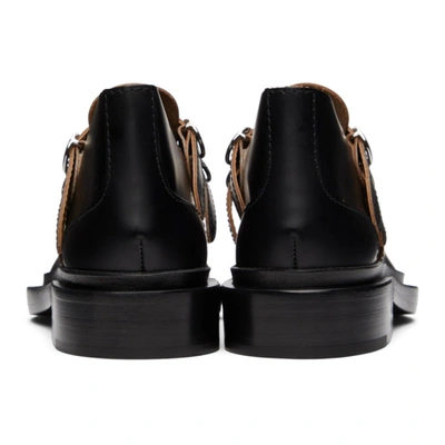 Shop Jil Sander Black Leather Antick Loafers In 001 Black