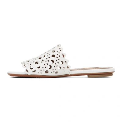 Shop Alaïa White Vienne Sandals In 020 Blanc C