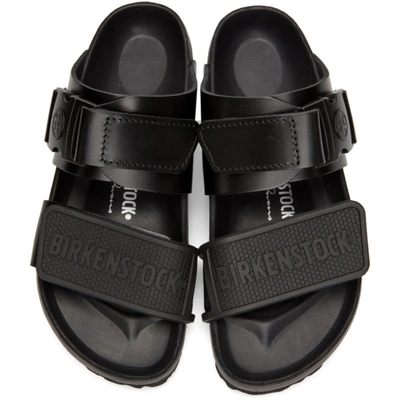 Shop Rick Owens Black Birkenstock Edition Rotterdam Sandals In 09 Black