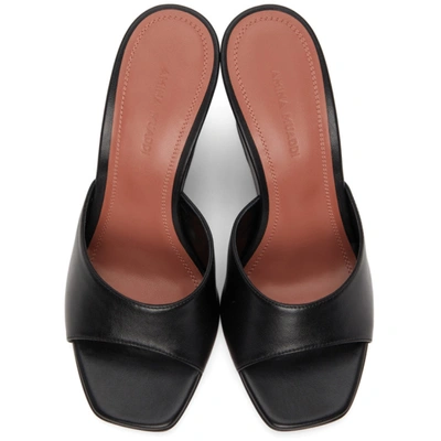 Shop Amina Muaddi Black Lupita Wedge Heeled Sandals
