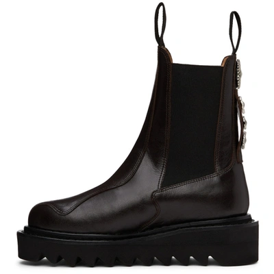 Shop Toga Ssense Exclusive Brown Leather Chelsea Boots
