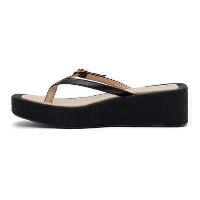 Shop Jacquemus Black 'les Tatanes Lin' Sandals