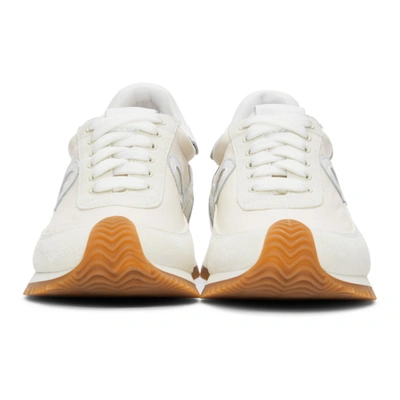 Shop Loewe White Flow Runner Sneakers In 1950 Soft White