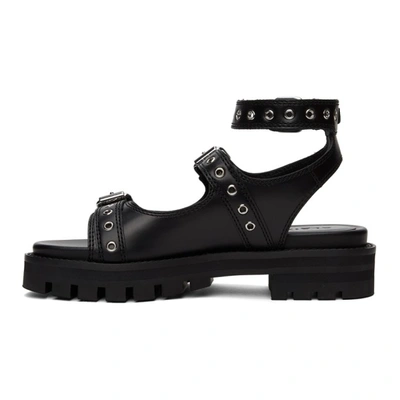 Shop Alaïa Black Platform Flat Sandals In 999 Black