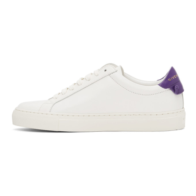 Shop Givenchy White & Purple Urban Knots Sneakers In 135 Off White/purple