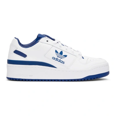 Shop Adidas Originals Blue & White Forum Bold Sneakers In Ftwr White/ftwr Whi
