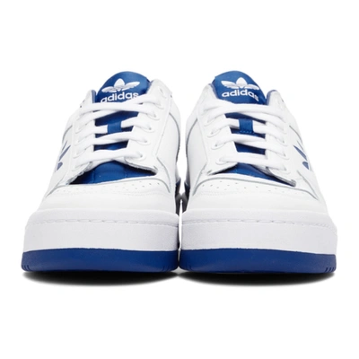 Shop Adidas Originals Blue & White Forum Bold Sneakers In Ftwr White/ftwr Whi