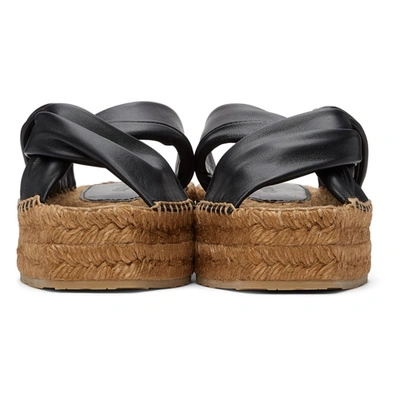 Shop Jimmy Choo Black Daja Platform Espadrille Sandals