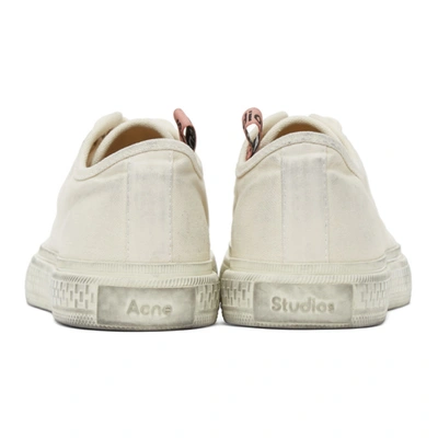 Shop Acne Studios Off-white Canvas Low-top Sneakers In Cgg Offwhit