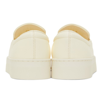 Shop The Row Off-white Leather Marie H Slip-on Sneakers In Milk