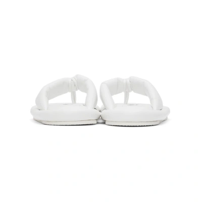 Shop Mm6 Maison Margiela White Faux-leather Padded Sandals In T1003 White