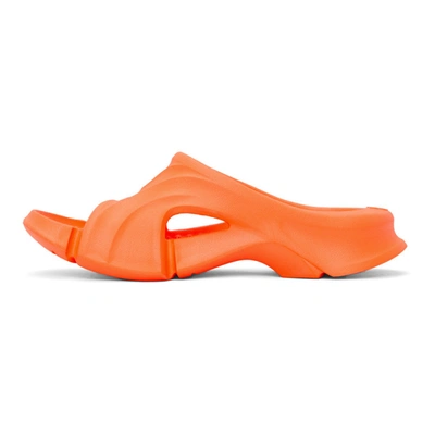 Shop Balenciaga Orange Mold Slide Sandals In 7521 Florng