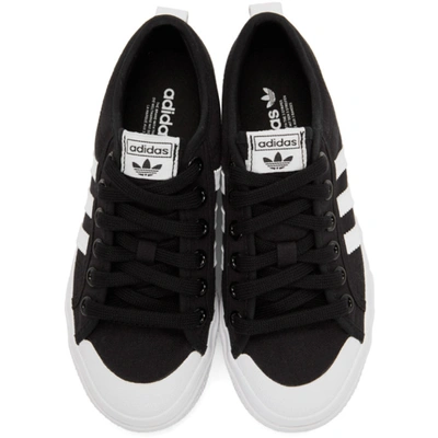 Shop Adidas Originals Black Nizza Platform Sneakers In Core Black/ftwr Whi