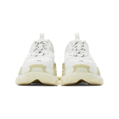 Shop Balenciaga White Triple S Sneakers In 9000 White