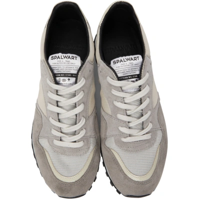 Shop Spalwart Grey Marathon Trail Low Mesh Ii Sneakers