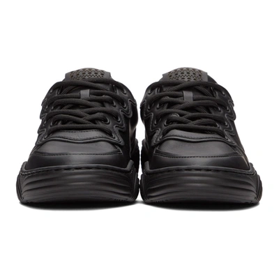 Shop Alaïa Black Calfskin Wave Sneakers In 999 Noir