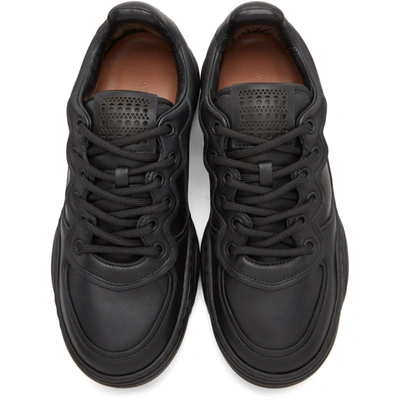 Shop Alaïa Black Calfskin Wave Sneakers In 999 Noir