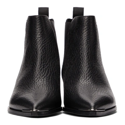 Shop Acne Studios Black Jensen Grain Chelsea Boots In 900 Black