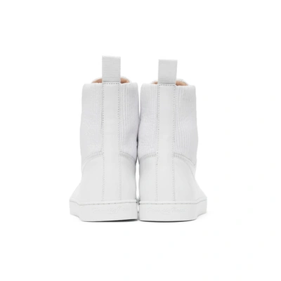 Shop Gianvito Rossi White Martis High Sneakers In White/white