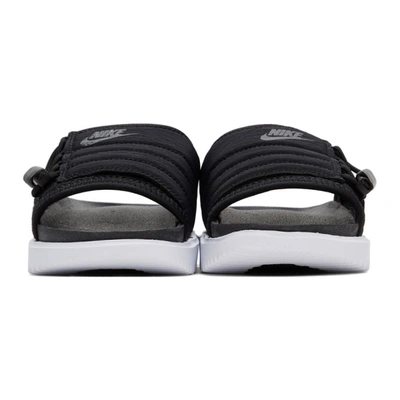 Shop Nike Black & White Asuna Slides In Black/anthracite-whi