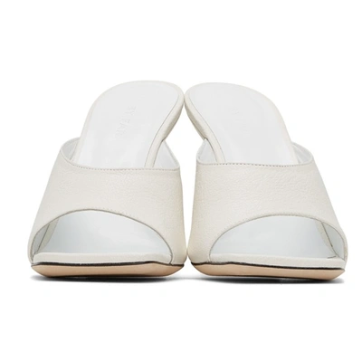 Shop By Far White Zaya Heeled Sandals In Wh White