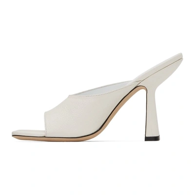 Shop By Far White Zaya Heeled Sandals In Wh White