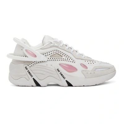 Shop Raf Simons Off-white & Pink Cylon-21 Sneakers In 61 White