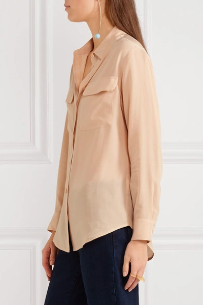 Shop Equipment Signature Washed-silk Shirt In Pink