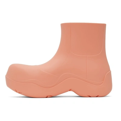 Shop Bottega Veneta Pink Puddle Ankle Boots In 6807 Flamingo