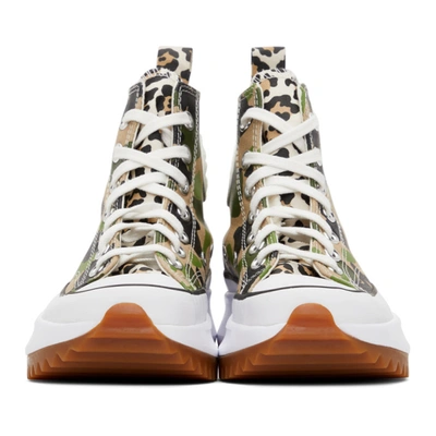 Shop Converse Beige Camouflage Run Star Hike High Sneakers In Candied Gin