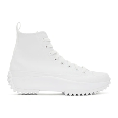 Shop Converse White Run Star Hike High Sneakers In White/white