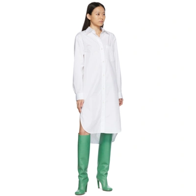 Shop Dries Van Noten Green Leather Tall Boots In 608 Mint