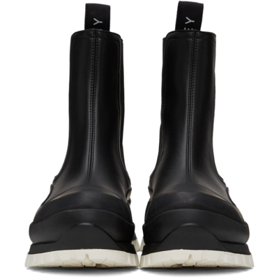 Shop Stella Mccartney Black Trace Chelsea Boots In 1006 Black/white