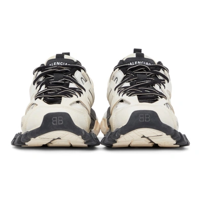 Shop Balenciaga White & Black Track Sneakers In 9010 White/