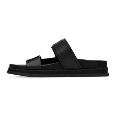 Shop Jimmy Choo Black Marga Slide Sandals In Black/crystal
