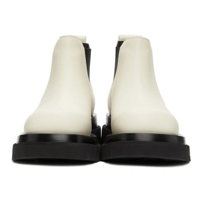 Shop Bottega Veneta Off-white 'the Lug' Low Boots In 9031 Sea Salt