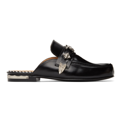 Shop Toga Black Classic Loafer Mules