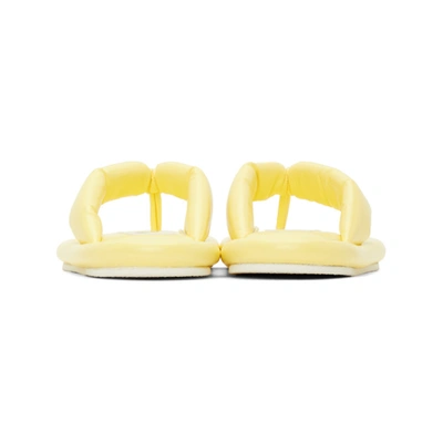 Shop Mm6 Maison Margiela Yellow Faux-leather Padded Sandals In T3027 Yello