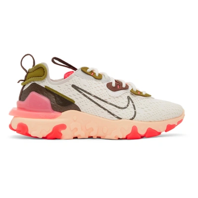 Shop Nike Off-white & Pink React Vision Sneakers In 102 Summit