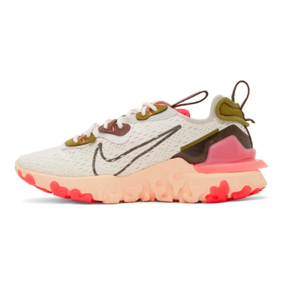 Shop Nike Off-white & Pink React Vision Sneakers In 102 Summit