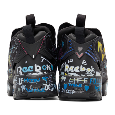 Shop Vetements Black Reebok Edition Instapump Fury Sneakers In Black Graff