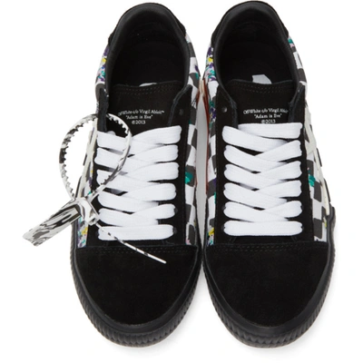 Shop Off-white Black & White Check Vulcanized Sneakers In Black Multi