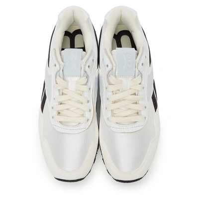 Shop Victoria Beckham White Vb Rapide Sneakers In Reflection Blue