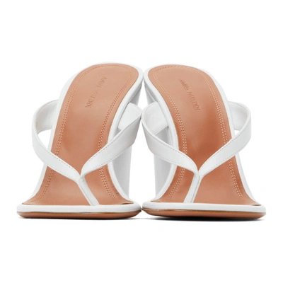 Shop Amina Muaddi White Johana Wedge Sandals