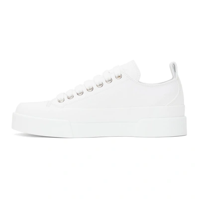Shop Dolce & Gabbana White Portofino Light Sneakers In 89642 White/white