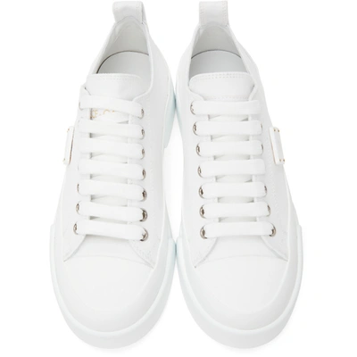 Shop Dolce & Gabbana White Portofino Light Sneakers In 89642 White/white