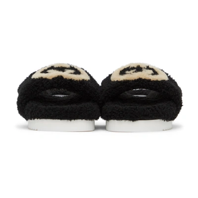 GUCCI 黑色 EILEEN INTERLOCKING G 拖鞋